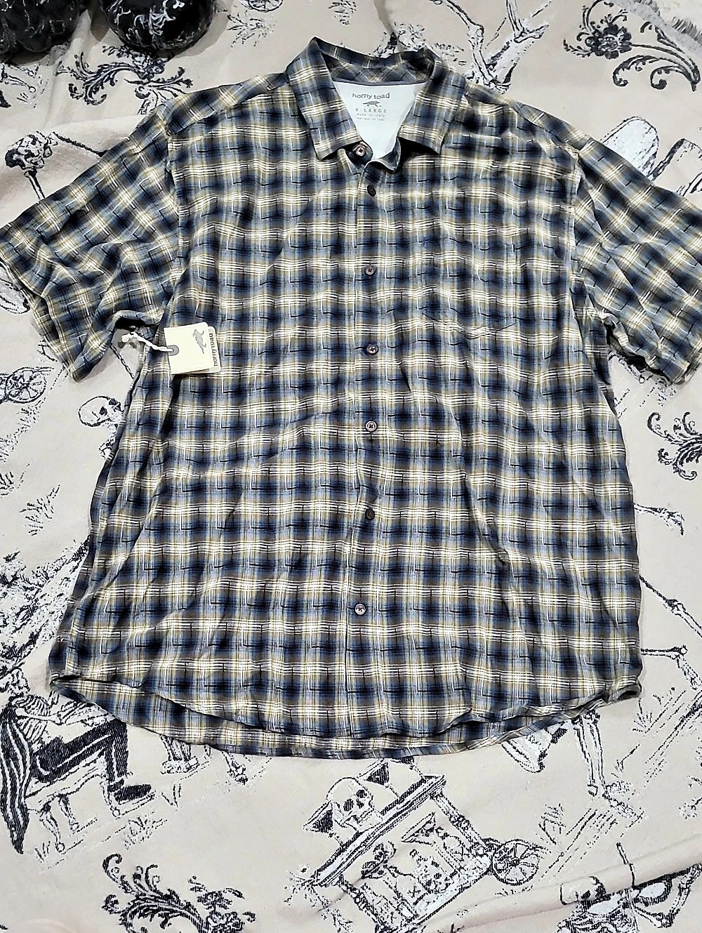 Horny Toad Men's Plaid Button Down Shirt XL NWT